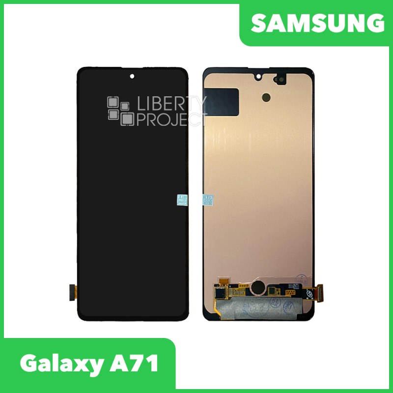 LCD дисплей для Samsung Galaxy A71 SM-A715 в сборе с тачскрином OLED small size (черный)