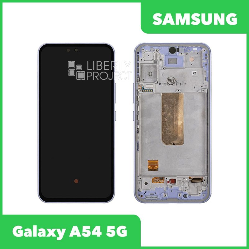 LCD дисплей для Samsung Galaxy A54 5G SM-A546E GH82-31231A/31232A в рамке (фиолетовый) 100% OR SP