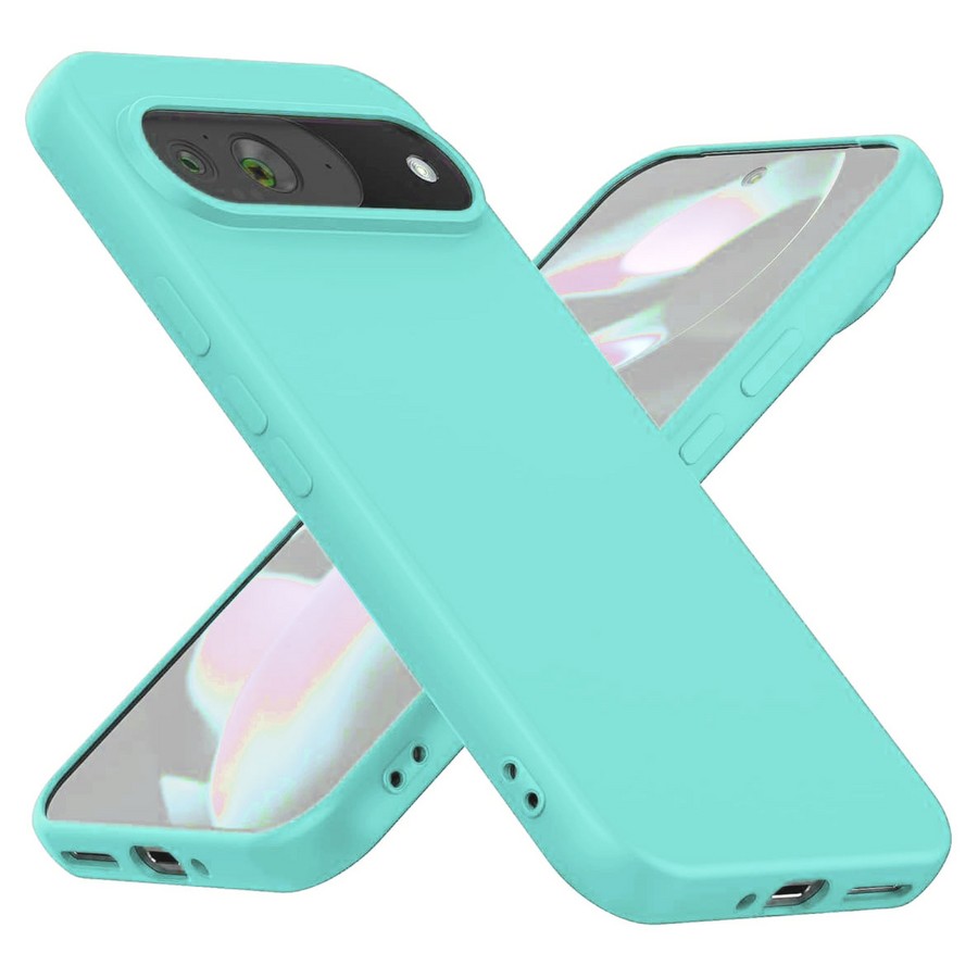 Силиконовая накладка без логотипа Silky soft-touch для Google Pixel 9 Pro бирюзовый