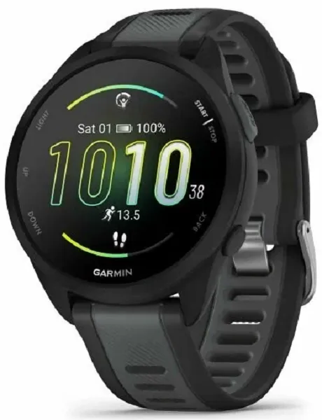Умные часы Умные часы Garmin Forerunner 165 черный с серым ремешком (010-02863-AC)