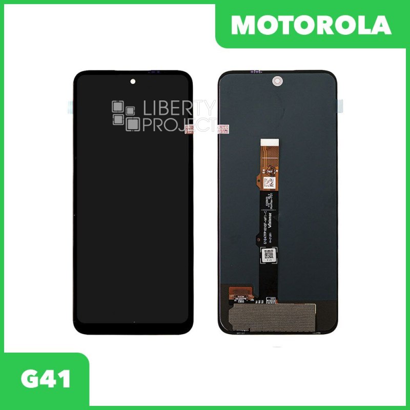 LCD дисплей для Motorola G41 в сборе с тачскрином (черный) Premium Quality