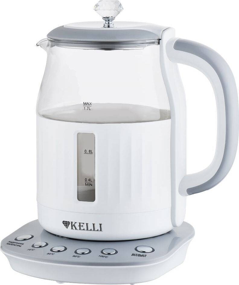 Чайник электрический KELLI KL-1373 бело-серый