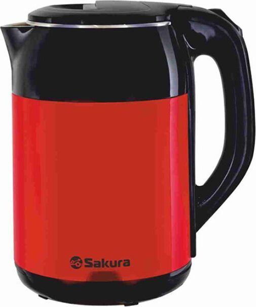 Чайник электрический SAKURA SA-2168BR 1,8л черный/красный