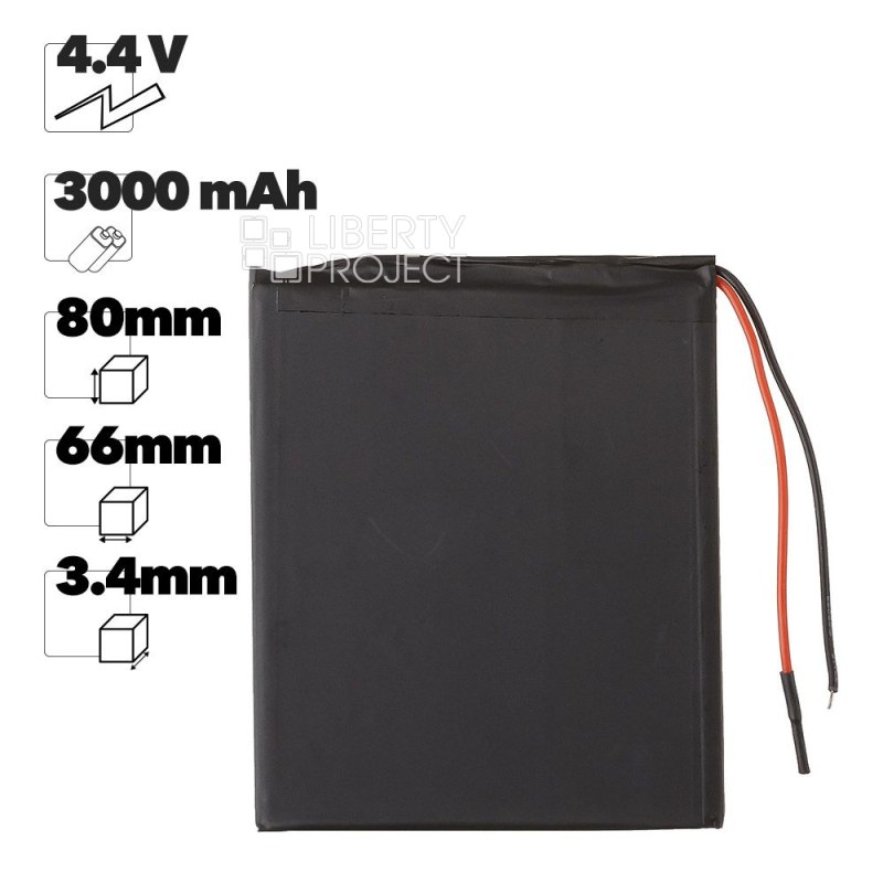 Аккумулятор (АКБ) универсальная Premium Quality (80*66*3.4mm) 3000mAh 4.4V