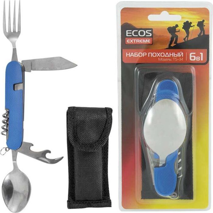 ECOS Набор походный 6 в 1 ECOS TS-34 синий 325134