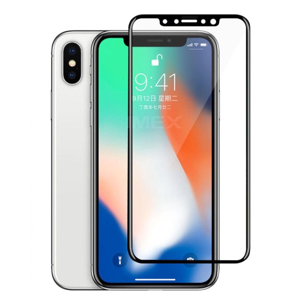 Защитное стекло для iPhone X/XS/11 Pro Black 5D