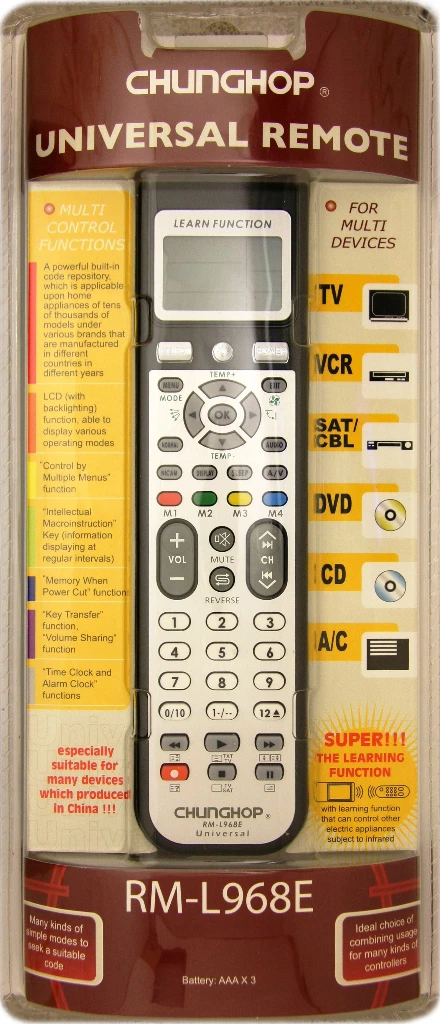 Универсальный пульт Chunghop RM-L968E