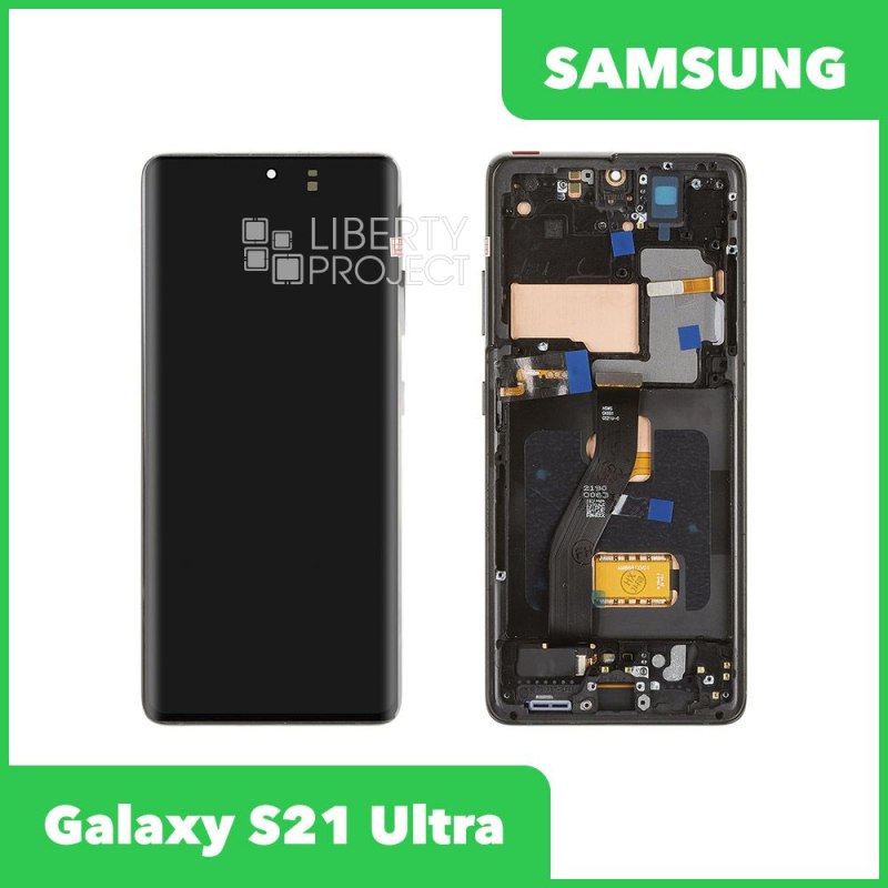 LCD дисплей для Samsung Galaxy S21 Ultra SM-G998 в сборе в рамке CK Soft OLED (черный)