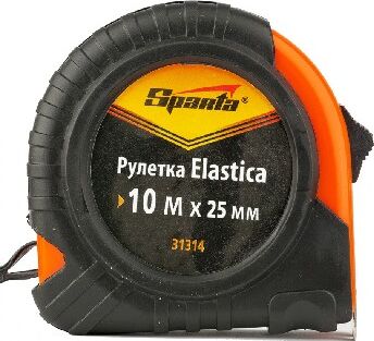 SPARTA Рулетка Elastica, 10 м х 25 мм, обрезиненный корпус 31314