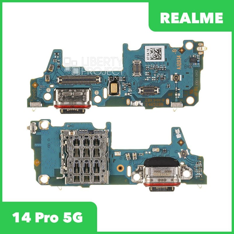 Шлейф/FLC Realme 14 Pro 5G на системный разъём/микрофон, ориг