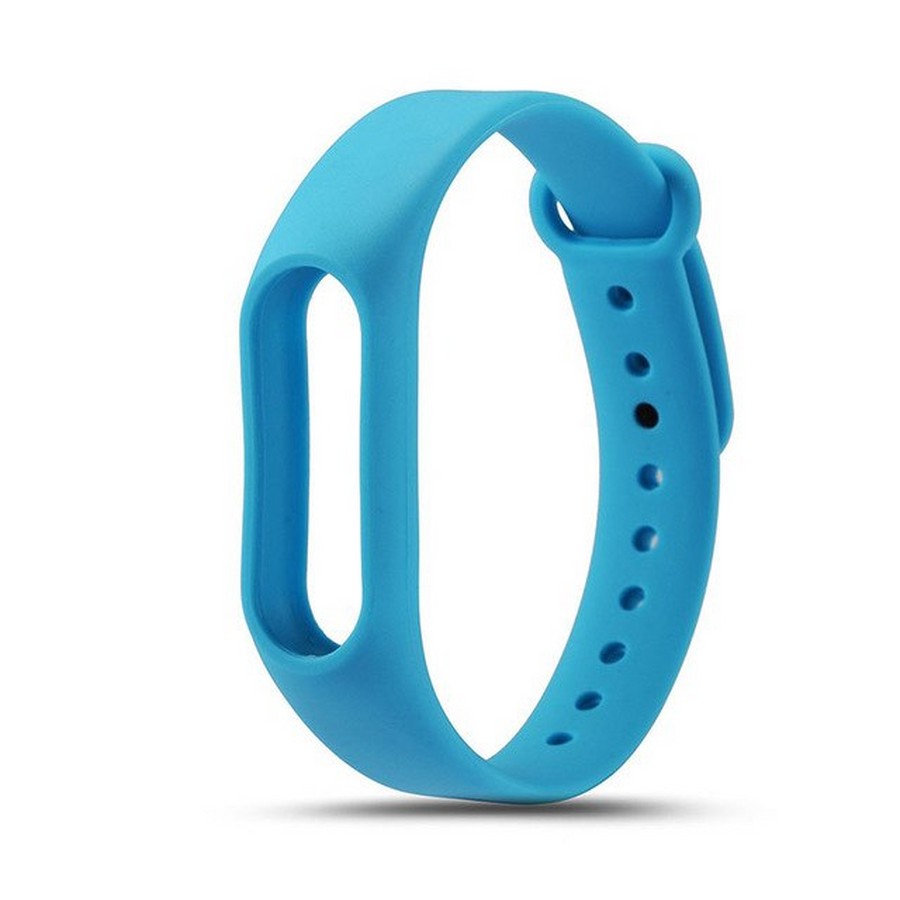 Силиконовый ремешок для Xiaomi mi band 3/4 голубой