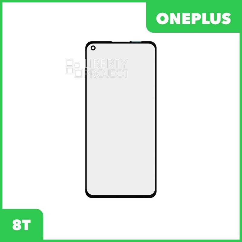 Стекло + OCA плёнка для переклейки OnePlus 8T (черный)
