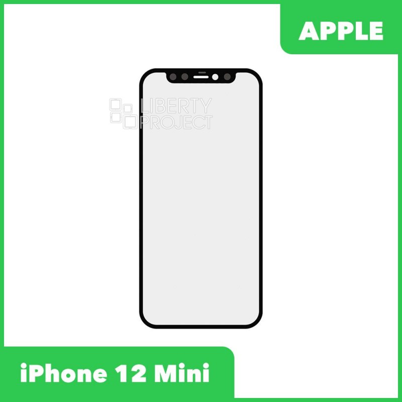 Стекло для переклейки iPhone 12 mini (черный)