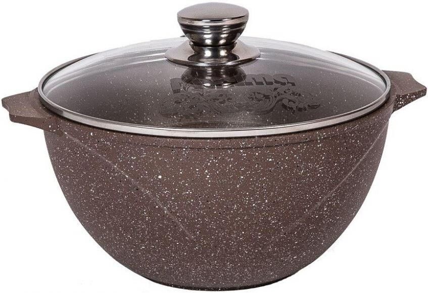 Казан МЕЧТА 55806 Гранит brown 5л стеклянная крышка