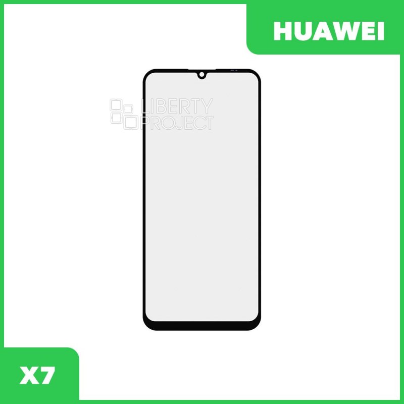 Стекло + OCA плёнка для переклейки Huawei X7 / Play 6 / Enjoy 30 plus (черный)