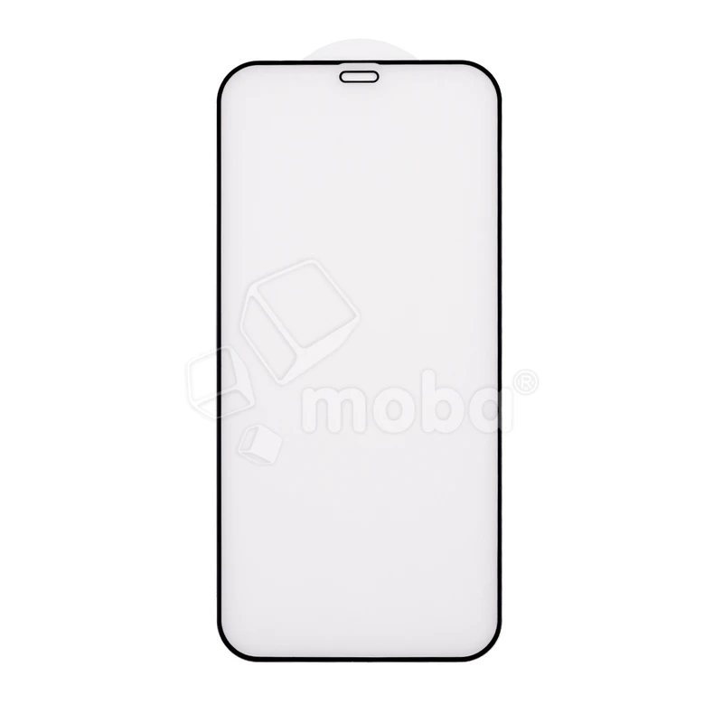 Защитное стекло "Матовое" для iPhone 12/12 Pro Черный (Закалённое, полное покрытие)