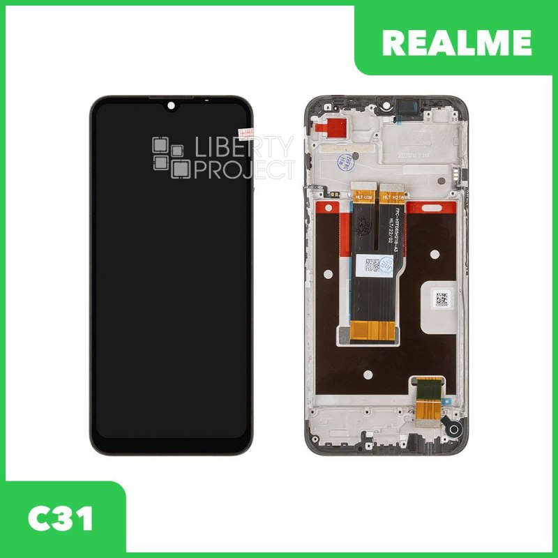 LCD дисплей для Realme C31 (RMX3501) с тачскрином в рамке (черный) OR LCD
