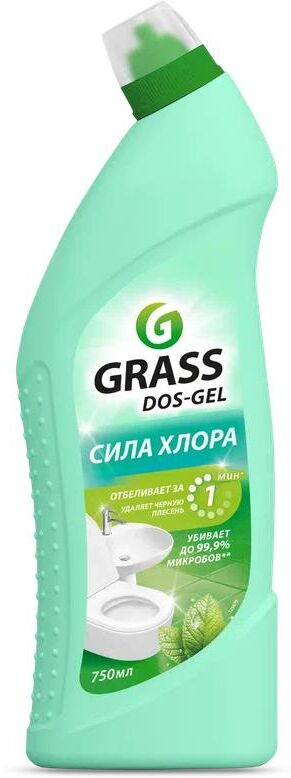 Моющее средство GRASS 125679 DOS GEL универсальный гель Мятная сила (флакон 750мл)