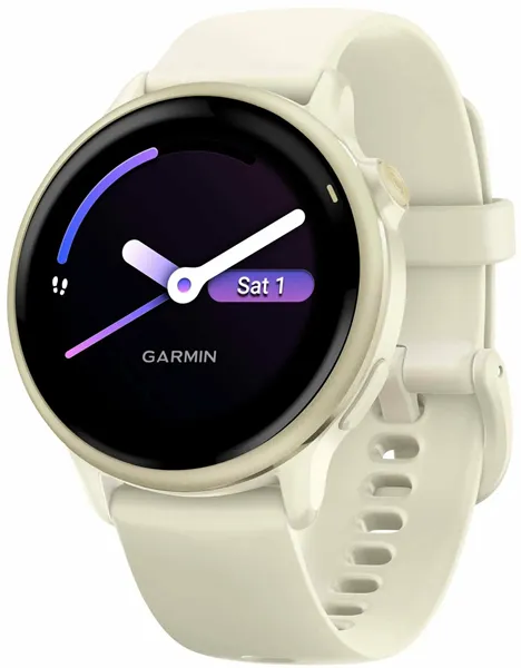 Умные часы Garmin VivoActive 6 лунно-золотистый с ремешком цвета слоновой кости (010-02985-41)
