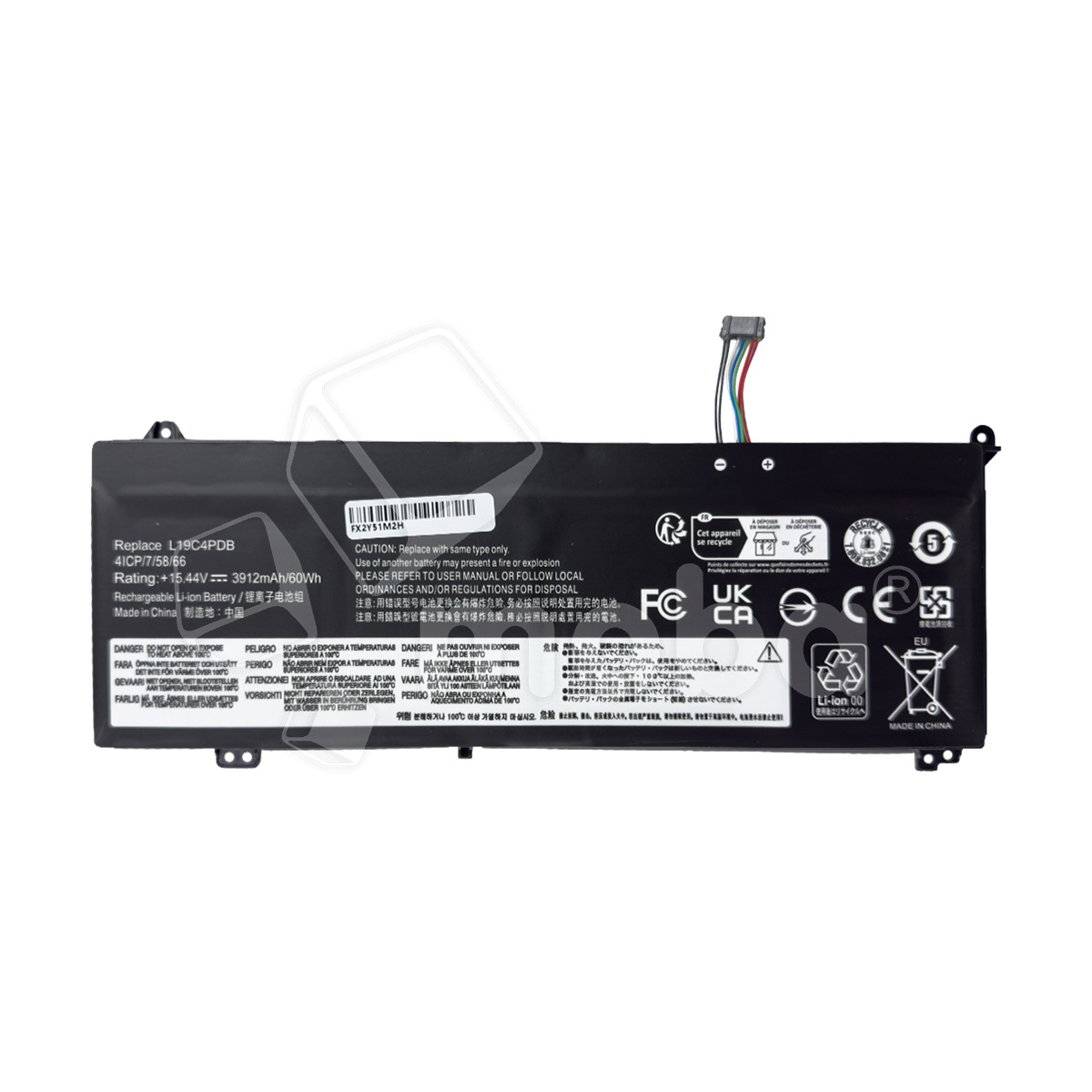 Аккумуляторная батарея для ноутбука Lenovo ThinkBook 14 G2, 15 G2 (L19M4PDB) 3760 mAh