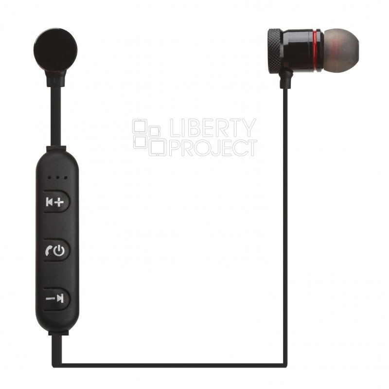 Bluetooth гарнитура Original внутриканальная металл магниты (черная/бокс)