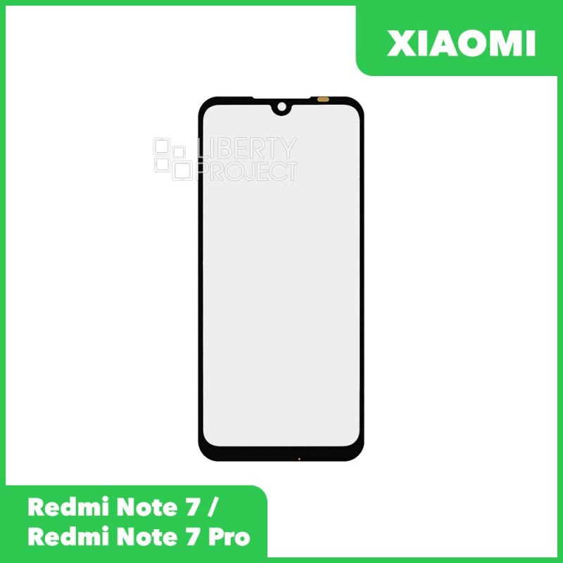 Стекло для переклейки Xiaomi Redmi Note 7 / Redmi Note 7 Pro (черный)