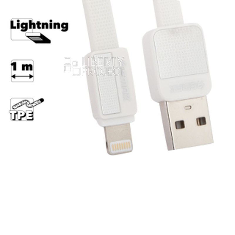 USB кабель REMAX RC-044i Platinum Lightning 8-pin, 1м, TPE (белый)