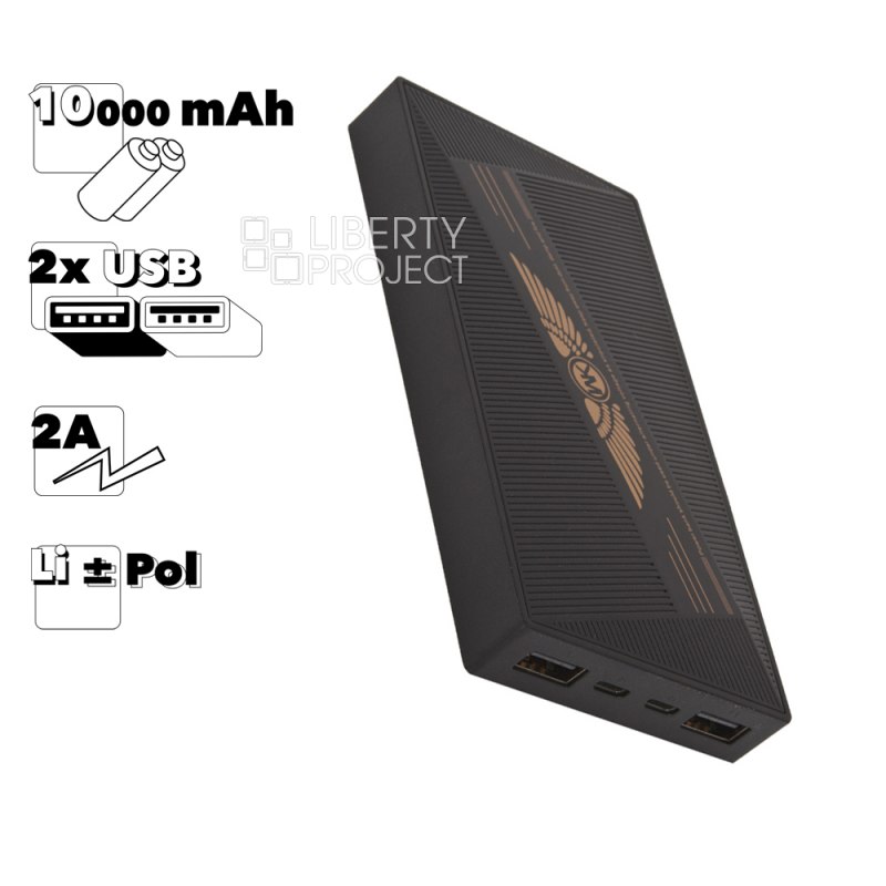 Внешний АКБ WK Tumasi RPP-55 10000 mAh, 2xUSB, 2A, Li-Pol (черный)