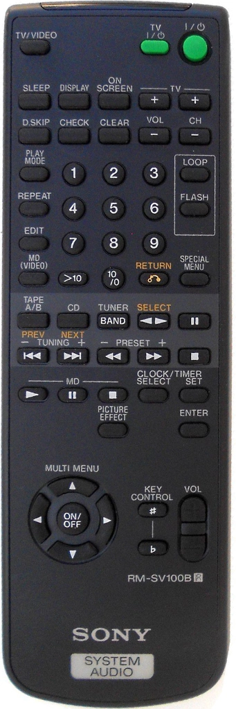 Пульт Sony RM-SV100, RM-SV100B для музыкального центра Sony