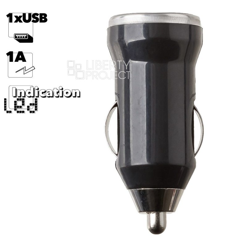 АЗУ "LP" 1хUSB, 1А (черный/европакет)