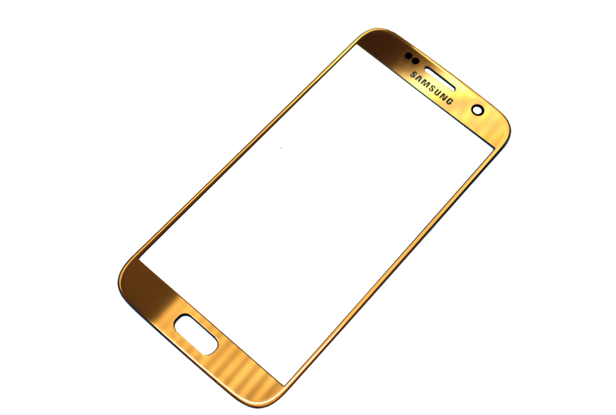 Стекло для переклейки Samsung Galaxy S7 с OCA пленкой золотой ORIG