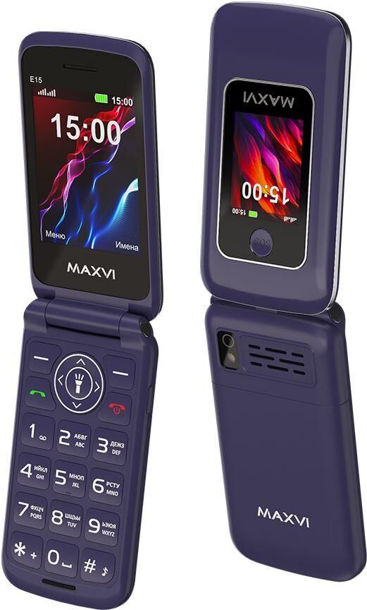 Мобильный телефон MAXVI E15 фиолетовый