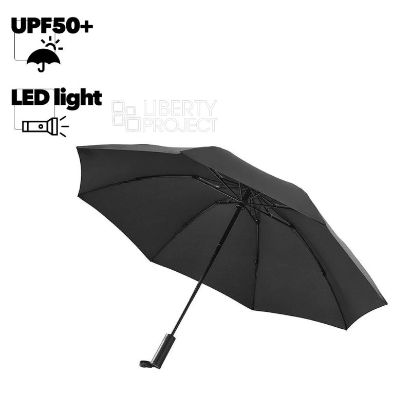 Зонт Xiaomi 90 Points NINETYGO Automatic Reverse Lighting Umbrella (черный)