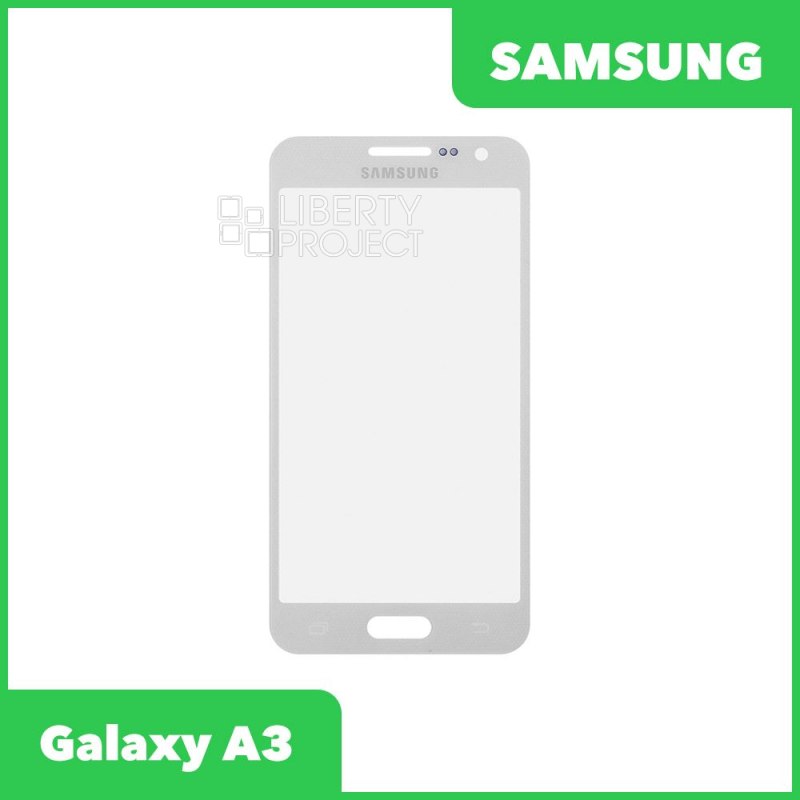 Стекло для переклейки Samsung SM-A300 A3 (цвет белый)