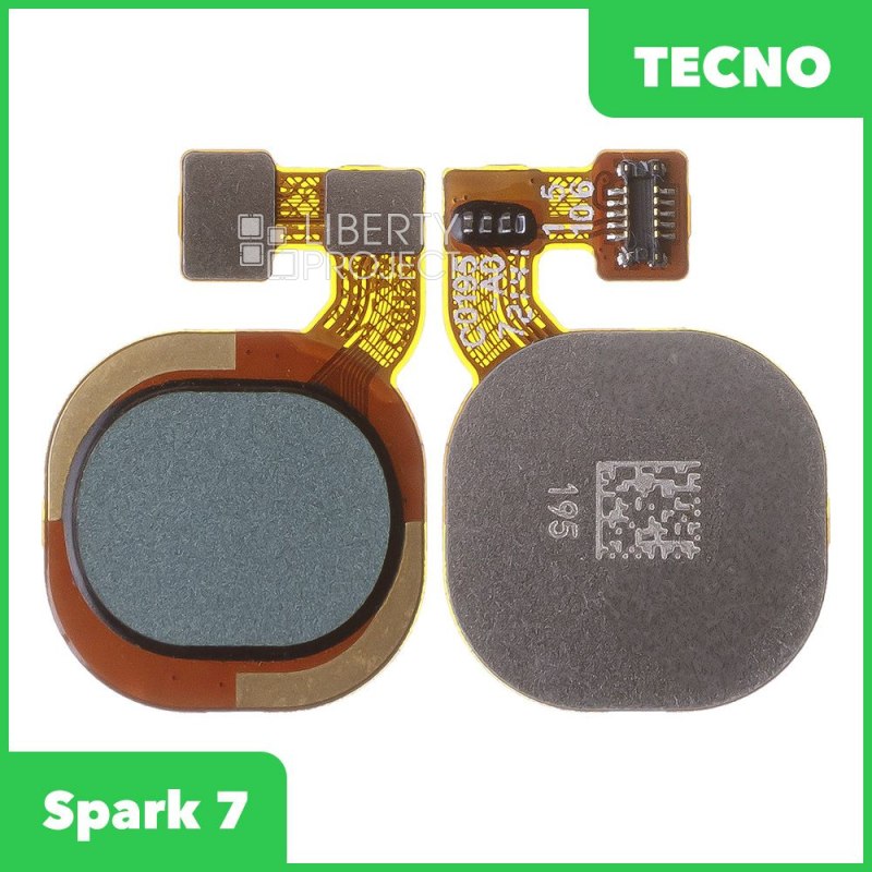 Шлейф для Tecno Spark 7 сканер отпечатка пальцев (зеленый)