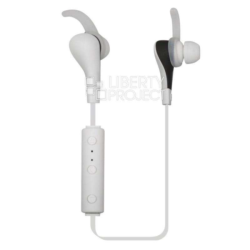 Bluetooth гарнитура BT-6 вставные наушники (белая/коробка)