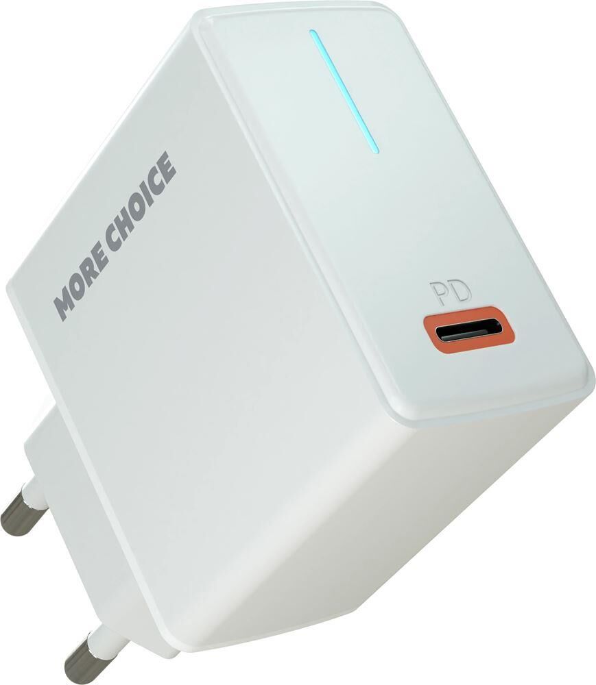 СЗУ MORE CHOICE (4610196408632) NC60 1USB-C 3.0A PD 20W быстрая зарядка White