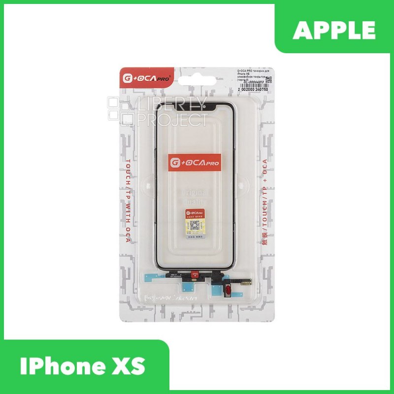 G+OCA PRO тачскрин для IPhone XS олеофобное покрытие (черный)