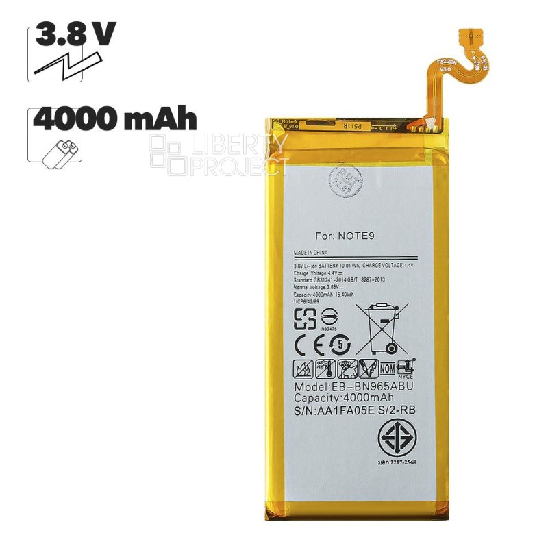 Аккумулятор (АКБ) Samsung (EB-BN965ABU) Galaxy Note 9 SM-N960 100% Filling Capacity