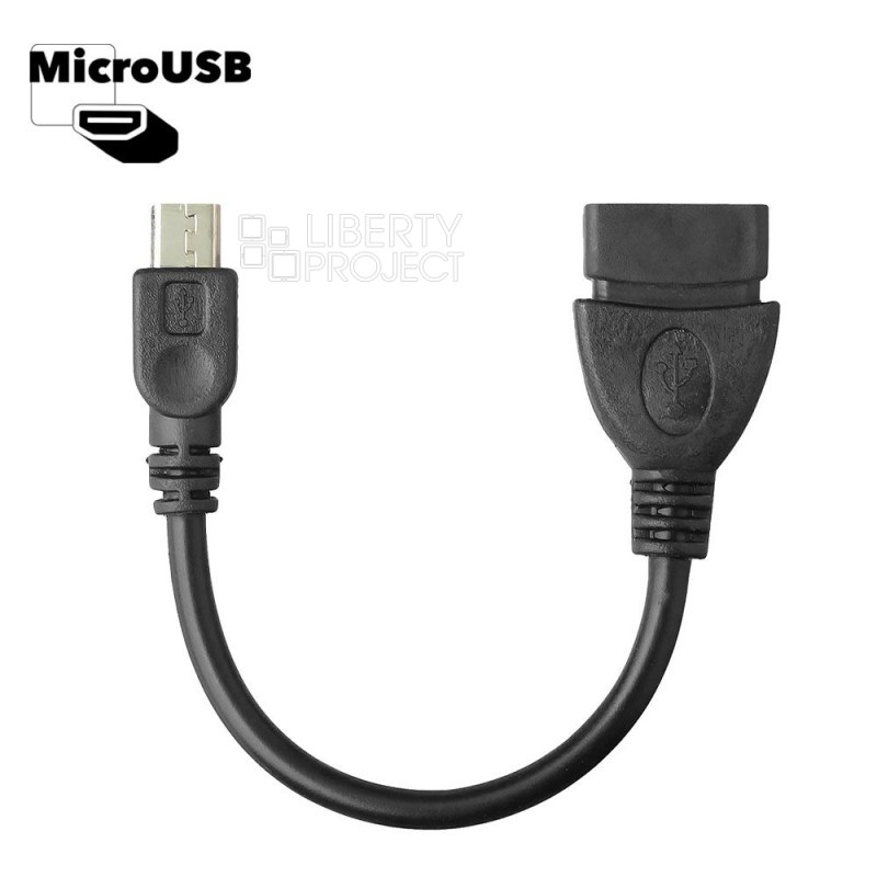 OTG адаптер USB-microUSB (черный/европакет)