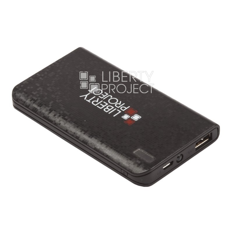 Внешний АКБ LP Squares 4000 mAh, 1xUSB, 2.1А, встроенный фонарик, Li-Pol (черный)