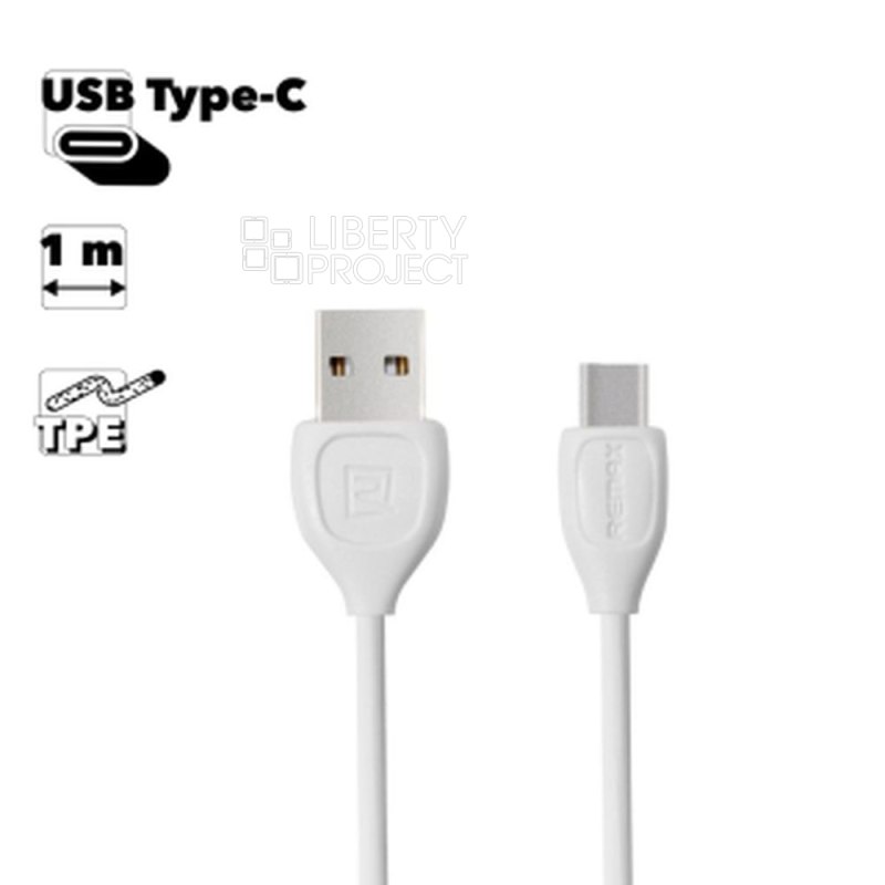 USB кабель REMAX RC-050a Lesu Type-C, 1м, TPE (белый)