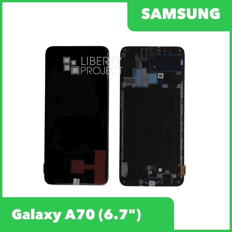 LCD дисплей для Samsung Galaxy A70 SM-A705 GH82-19747A в рамке (черный) 100% OR SP