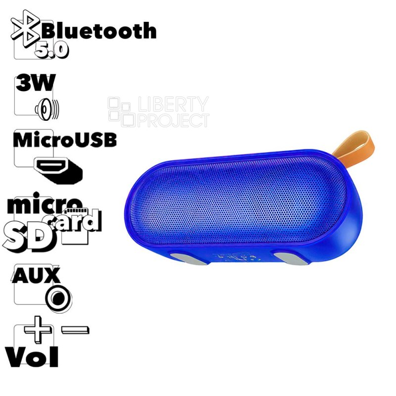 Bluetooth колонка BOROFONE BR8 Broad Sound Sports BT 5.0, 3W, AUX/microSD (синий)