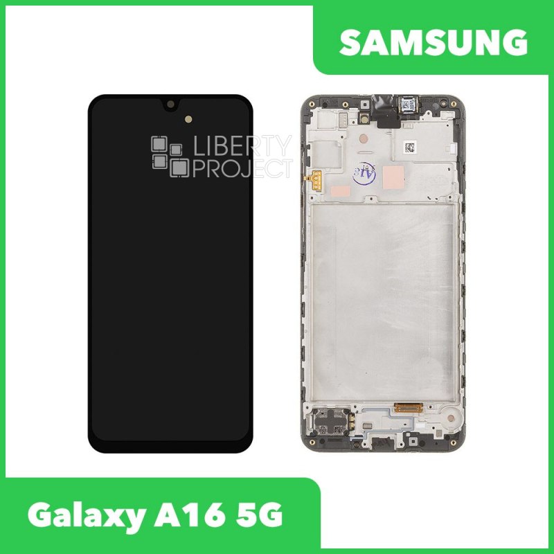 LCD дисплей для Samsung Galaxy A16 5G 2024 SM-A166 в рамке (черный) 100% OR SP