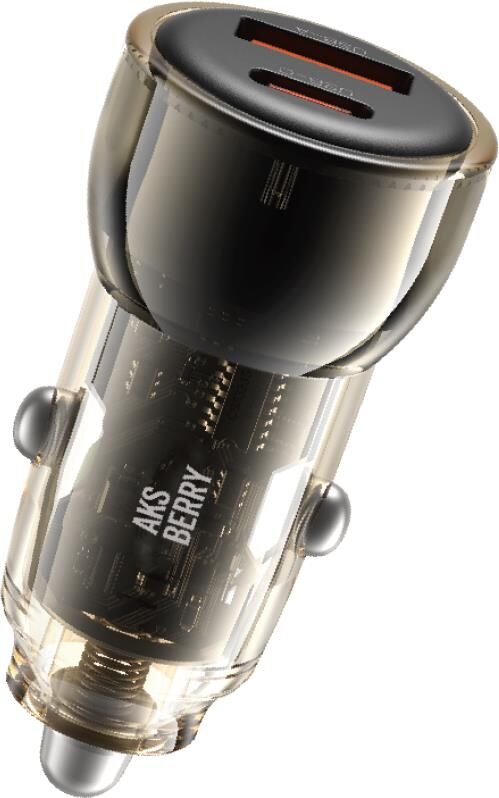 Автомобильная зарядка AKSBERRY (6900286350018) X101 TYPE-C(30w)+USB-A(30W), черный
