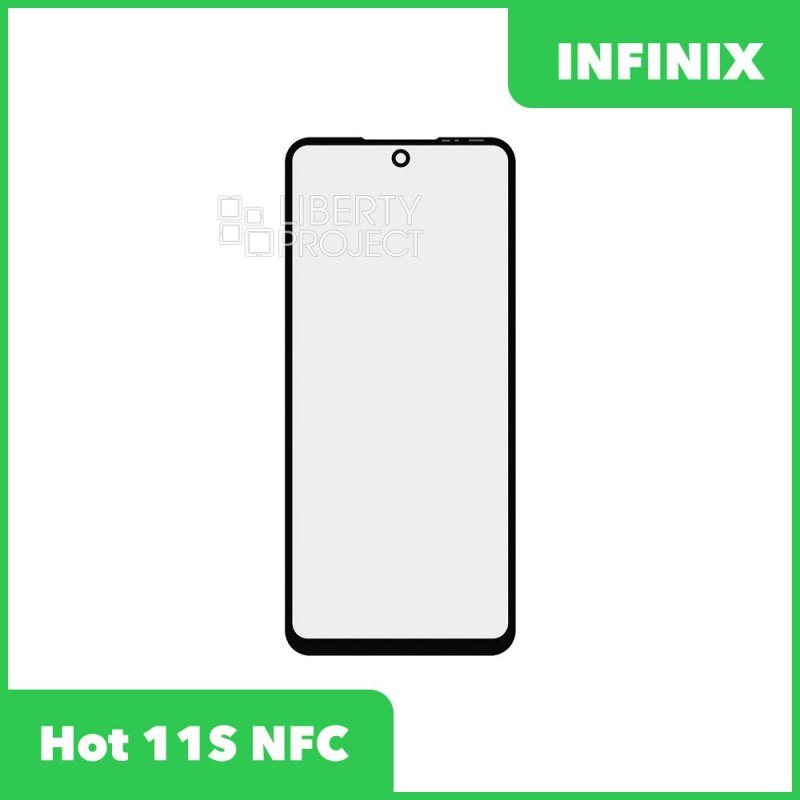 Стекло + OCA пленка для переклейки Infinix Hot 11S NFC (черный)