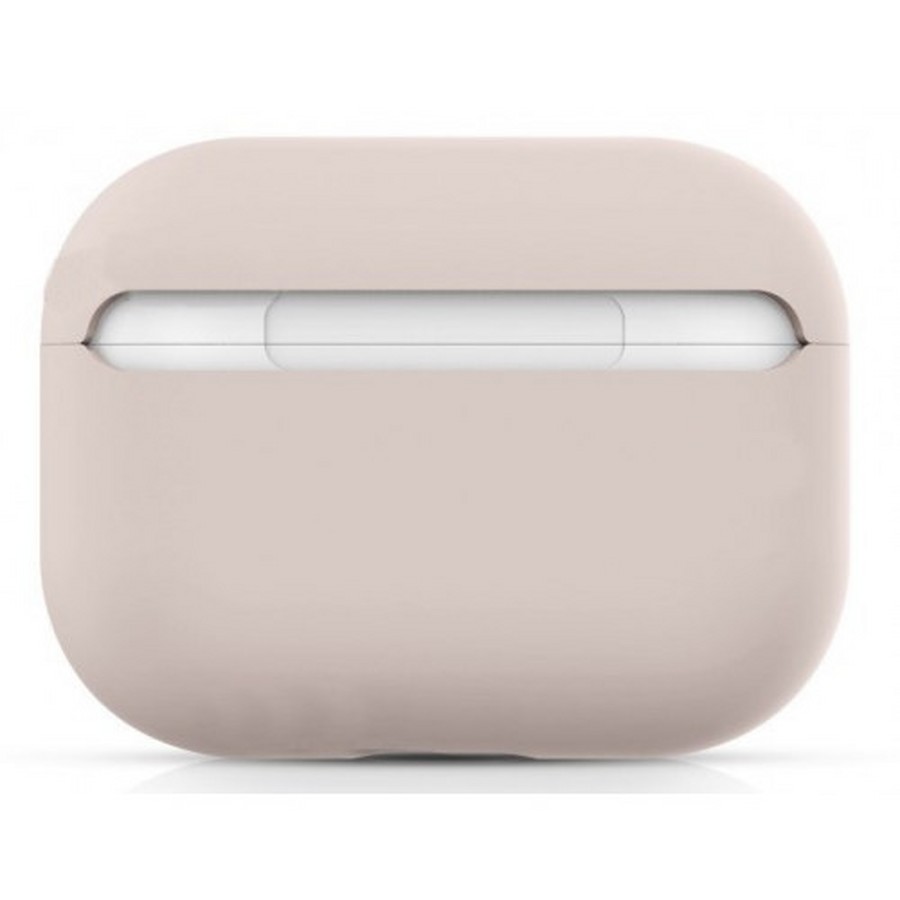 Силиконовый чехол тонкий для Apple AirPods Pro кремовый