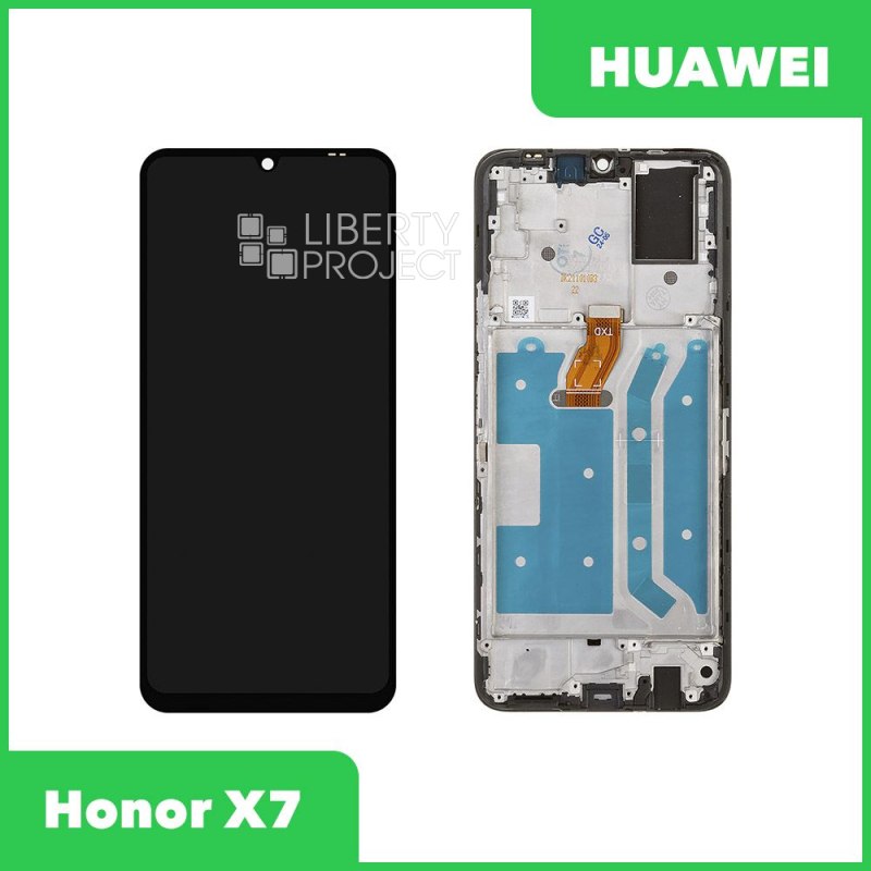 LCD дисплей для Huawei Honor X7/Play6/Enjoy 30 Plus с тачскрином в рамке (черный) OR LCD