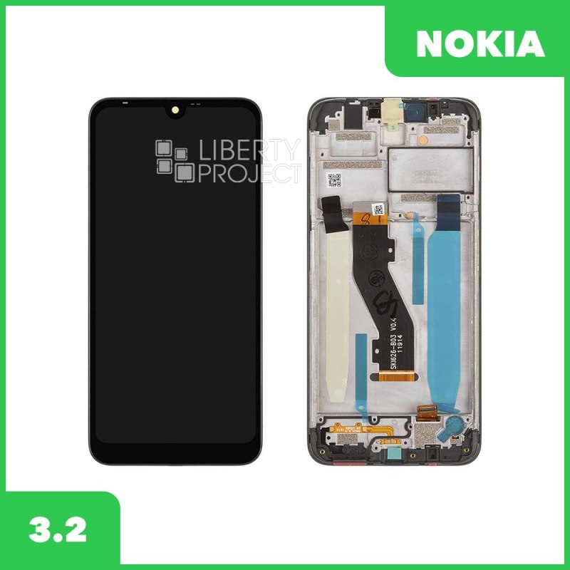 LCD дисплей для Nokia 3.2 (TA-1156) в сборе с тачскрином (черный) 100% OR